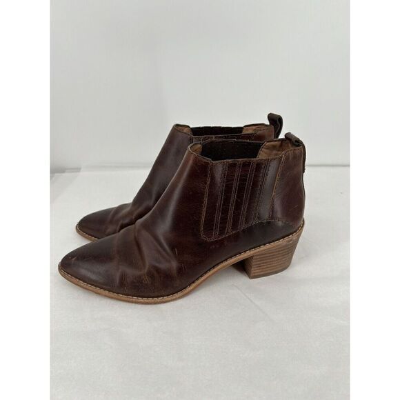 Madewell Chelsea Bonham Boots Size 8.5 Brown Pull On  Pointed Toe Leather Shoe - Picture 5 of 9
